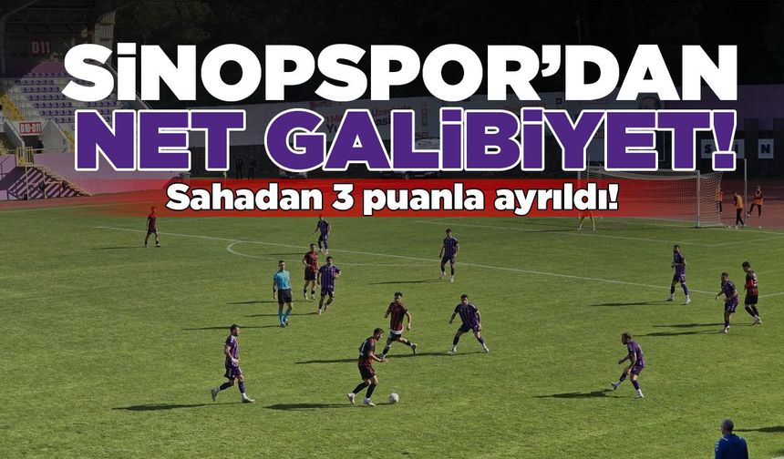 Sinopspor’dan sahasında net galibiyet!