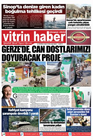 Vitrin Haber - Sinop Haberleri - 12.07.2024 Manşeti